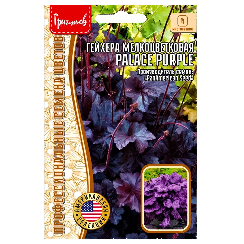 Гейхера американская мелкоцветковая Palace Purple Редкие семена № 1